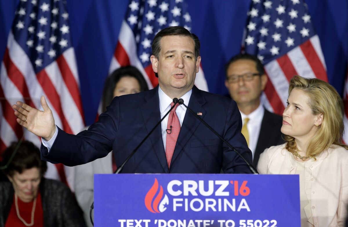 Ted Cruz, with wife Heidi at his side, ends his campaign for president.