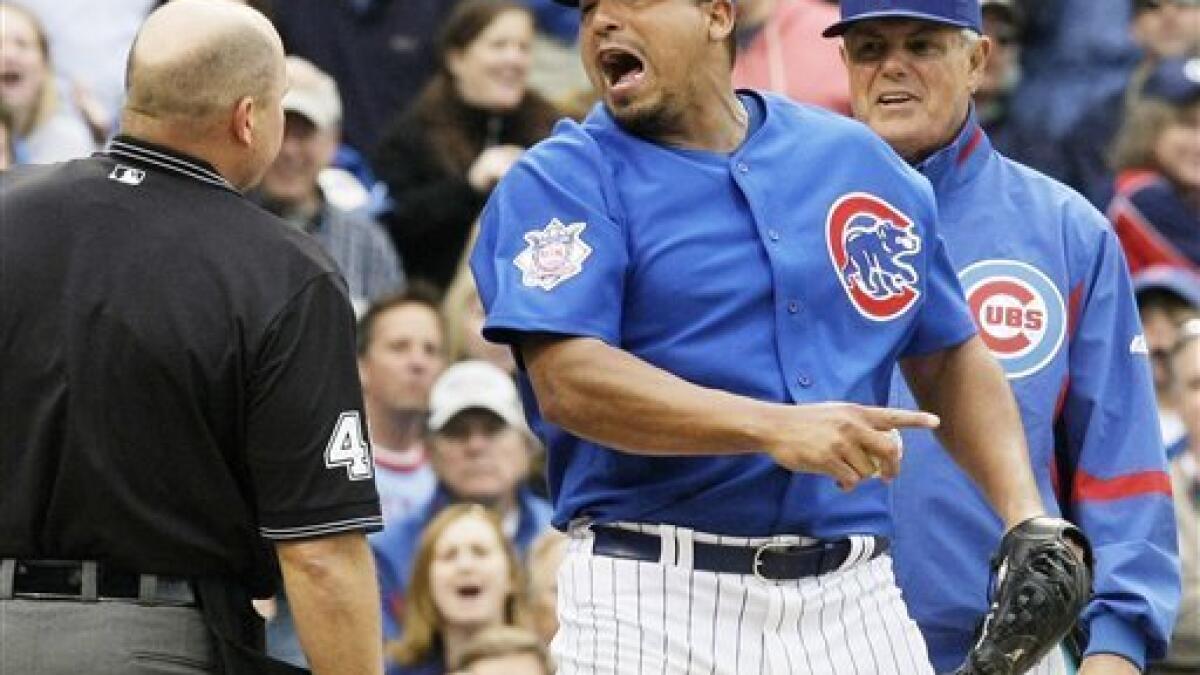 Cubs Zambrano flirts with no-hitter, loses 1-0