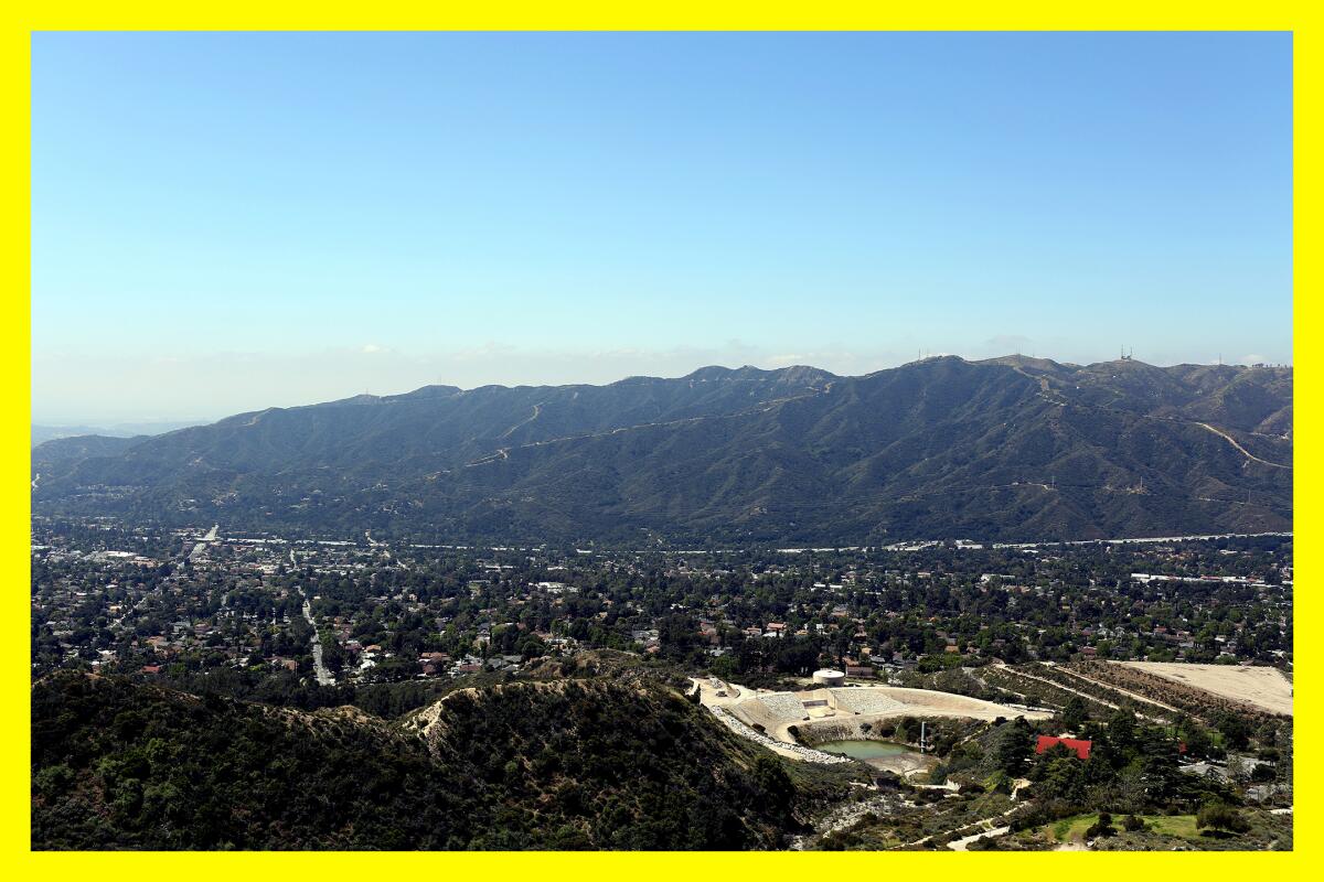 La Crescenta and Los Angeles, seen from the top of the walk in Deukmejian Wilderness Park