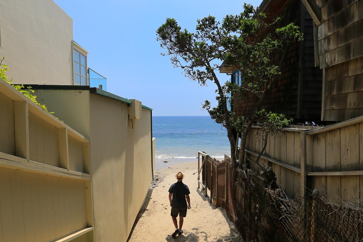 The access point to one of the "Malibu Road beaches," which includes Puerco State Beach.