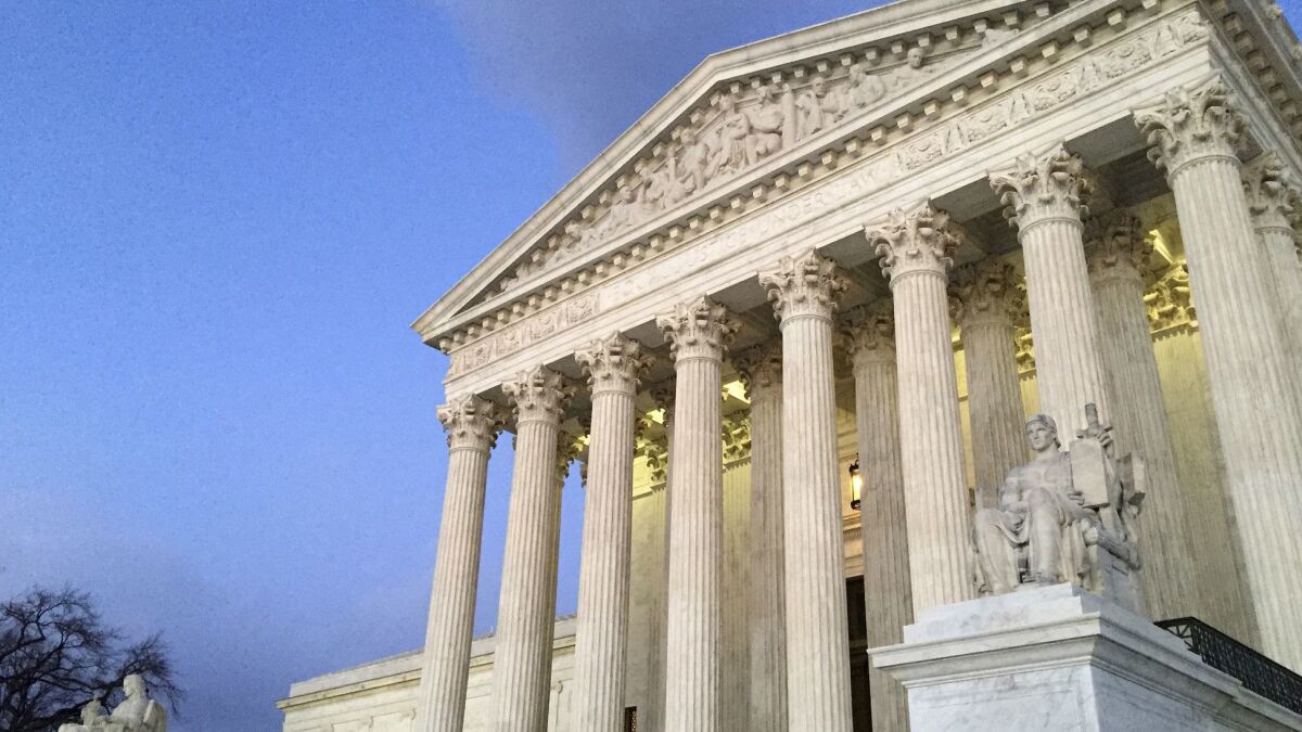 The Supreme Court building in Washington.