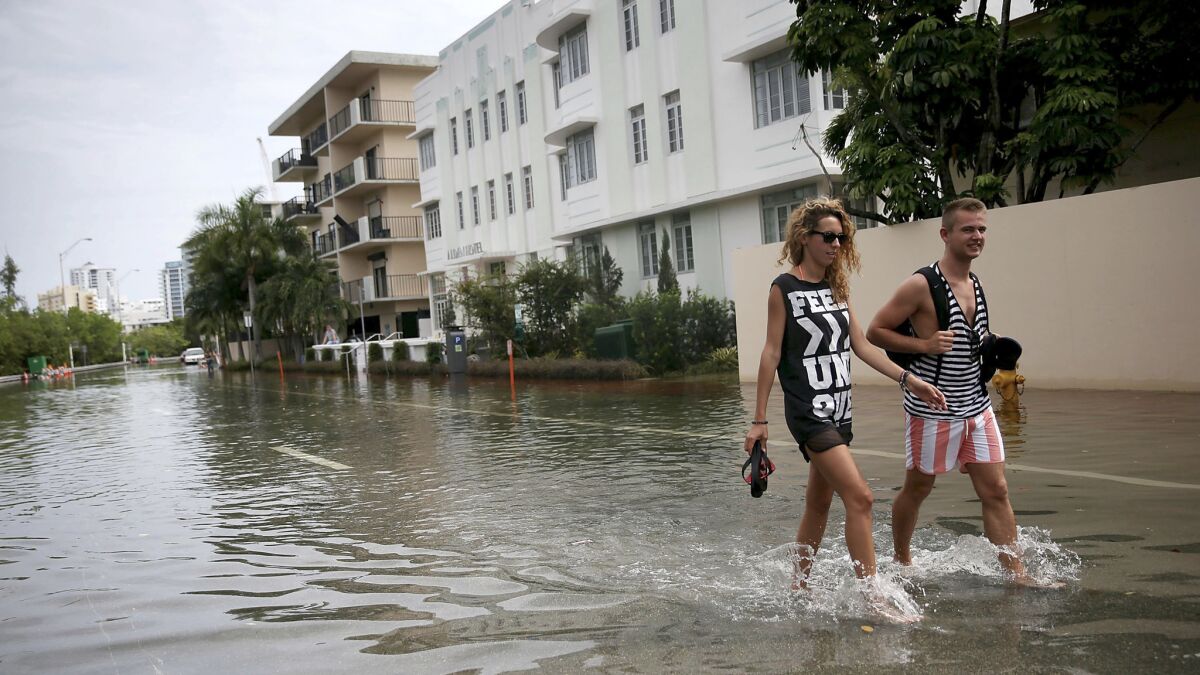 A flooded street in Miami Beach in September 2015.