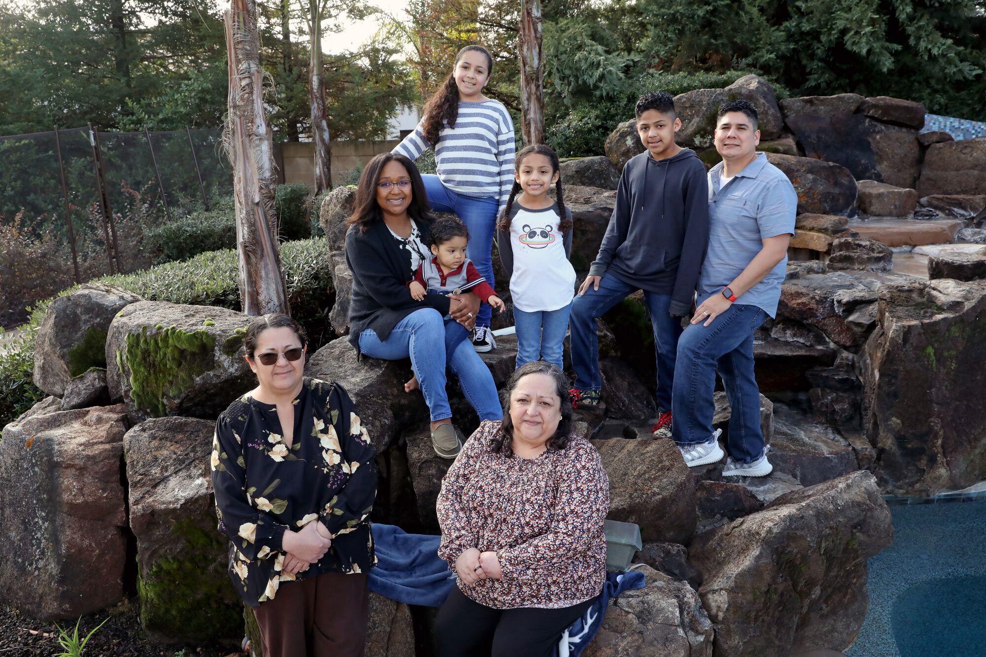 Extended Ramiez family at their home in Fresno.