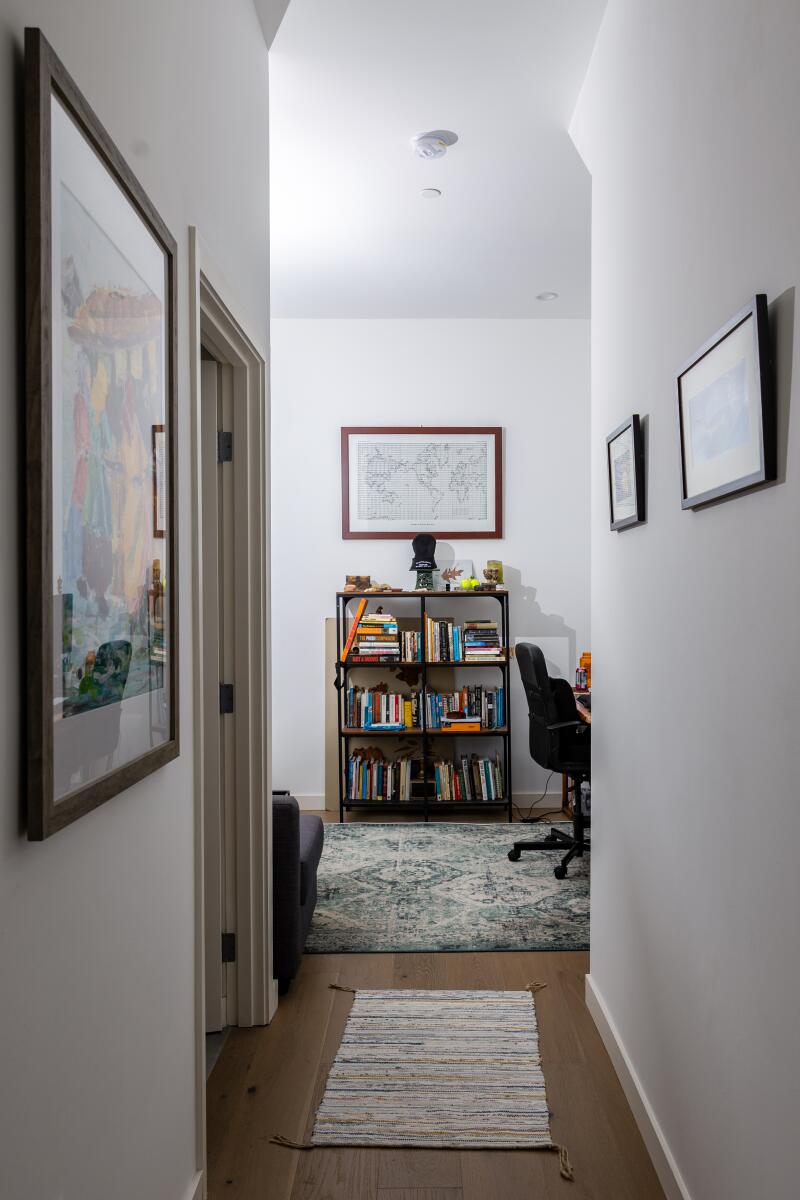 The downstairs office at Henry Schober III's two-bedroom ADU.