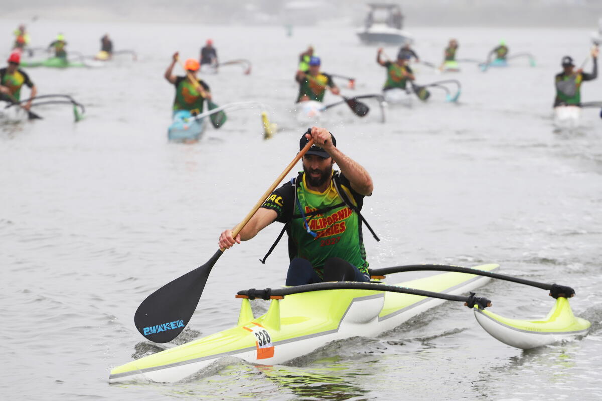 Outrigger Boat Racing Outrigger canoes hit the waters in Newport Harbor for second of ...