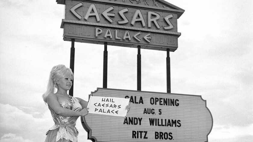 Opening day at Caesars Palace in 1966. The famed Las Vegas resort celebrates its 50th anniversary Friday.