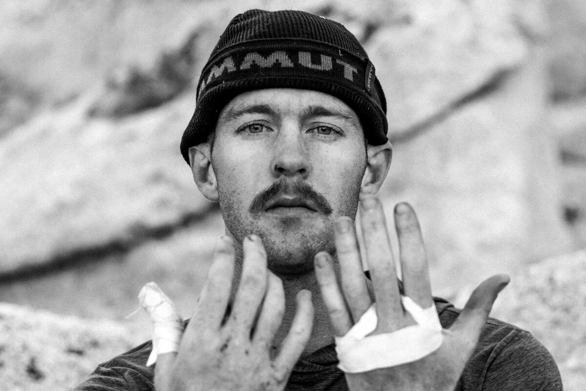 Jack Ryan Greener takes a break during his five-day hike up Mt. Whitney.