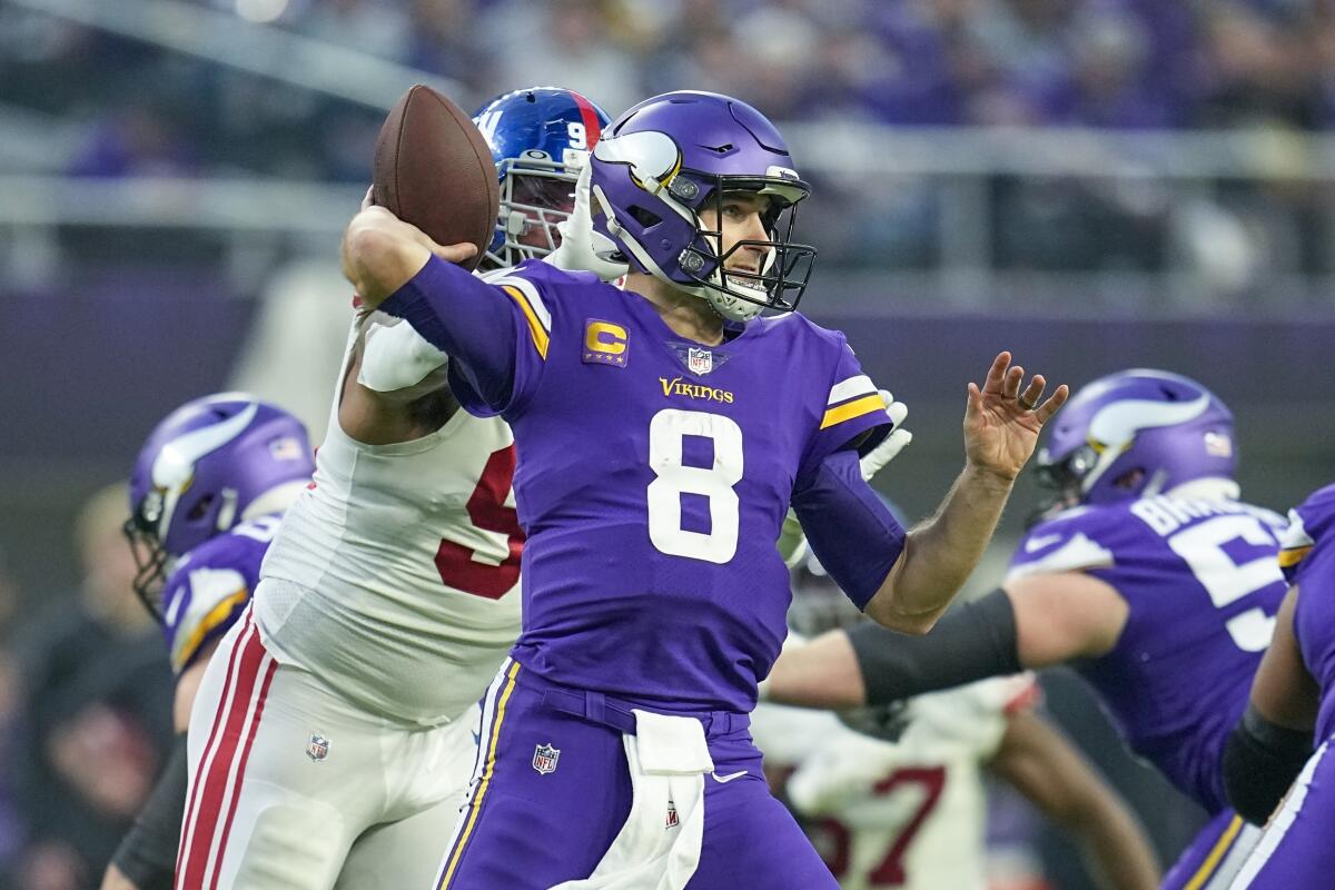 Vikings open vs. Bucs with Kirk Cousins once again playing for a job beyond  this season - The San Diego Union-Tribune