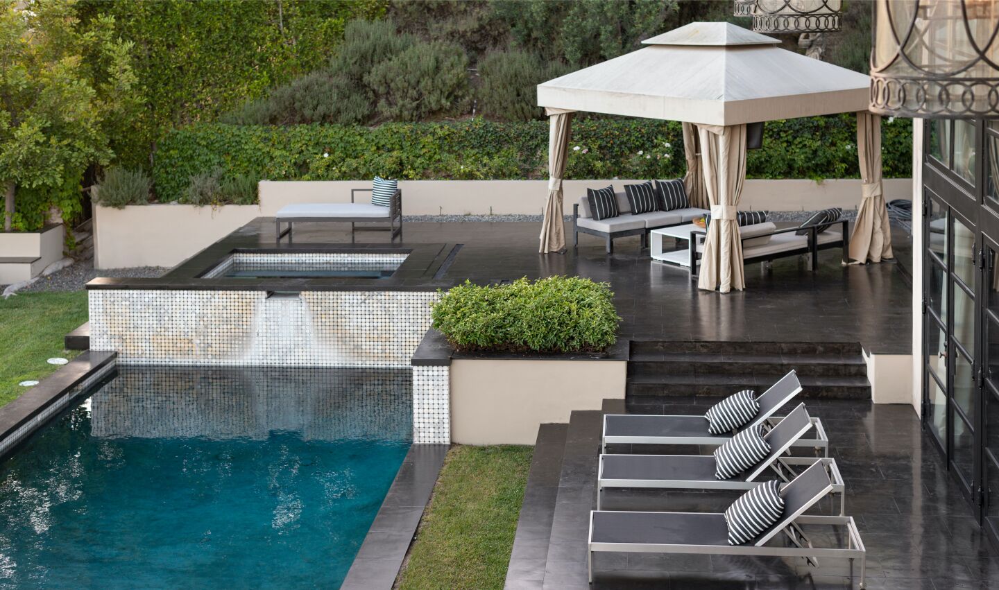The spa and cabana.