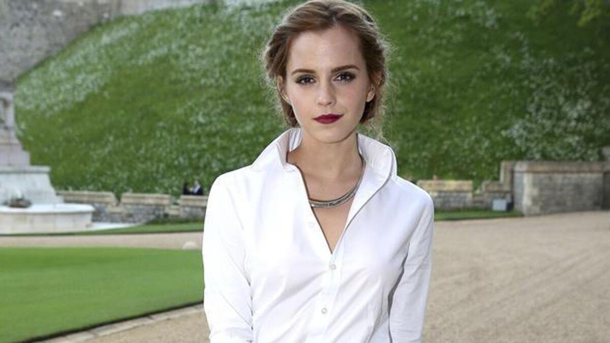 "Harry Potter" star and U.N. women's goodwill ambassador Emma Watson.