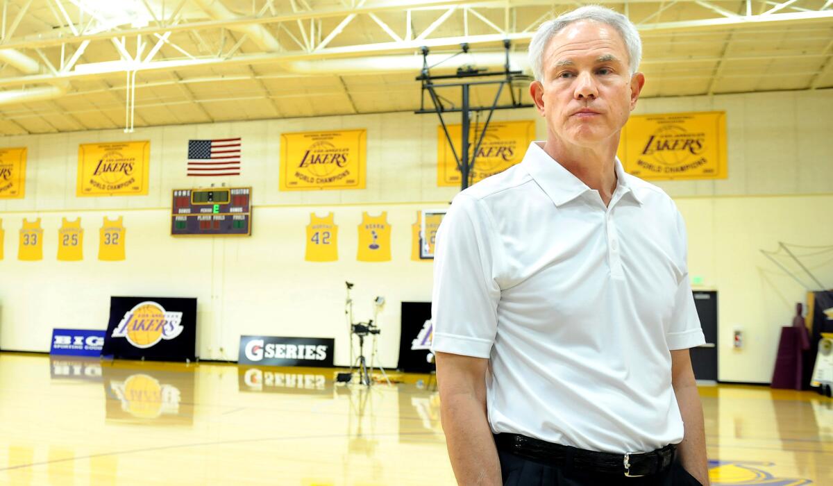 General Manager Mitch Kupchak at the Lakers' practice facility in El Segundo.