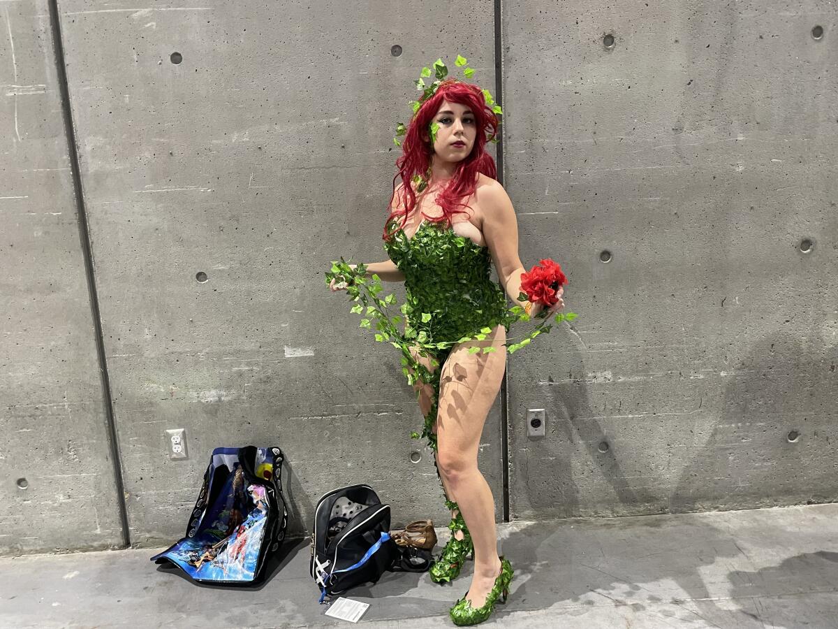 Poison Ivy cosplayer Emily Echevarria at Comic-Con.