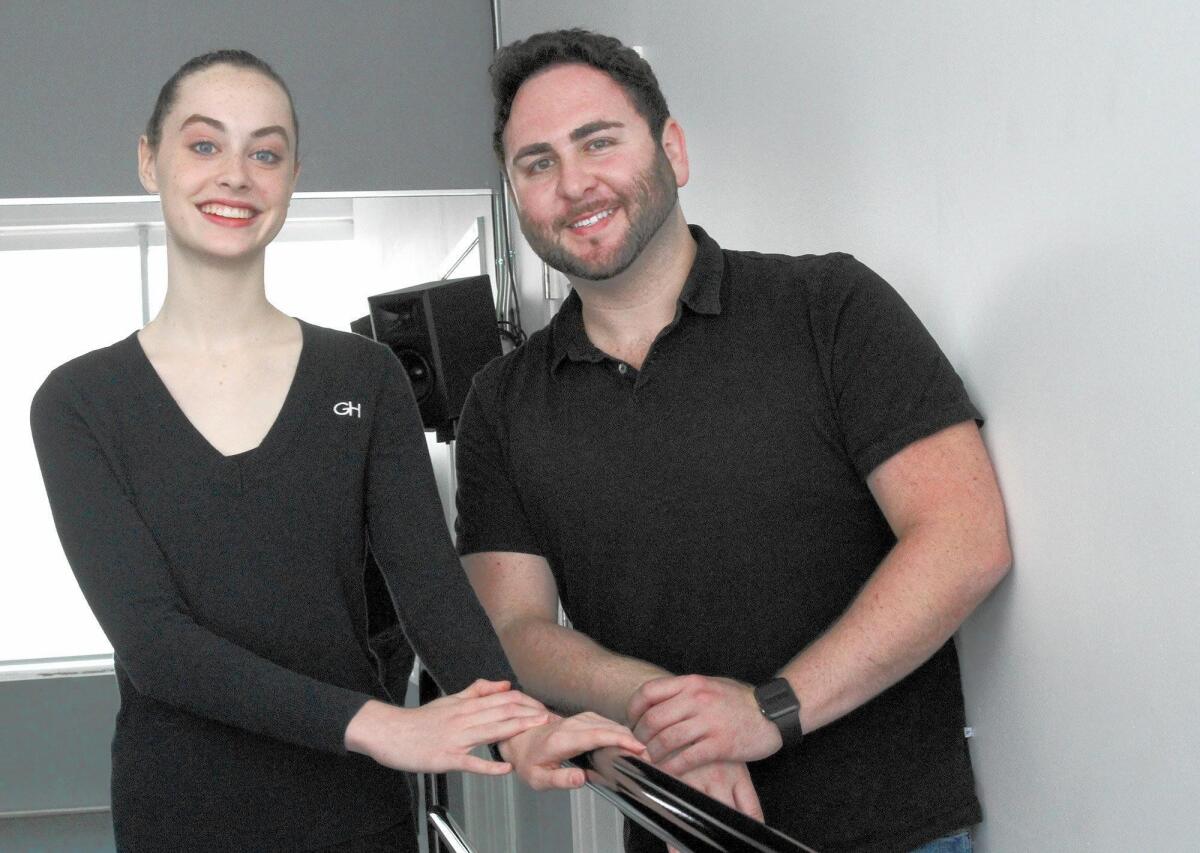 Ballet dancer Chloe Crenshaw and Burbank Dance Academy owner Jason Coosner. Crenshaw will be attending the HARID Conservatory in Florida.