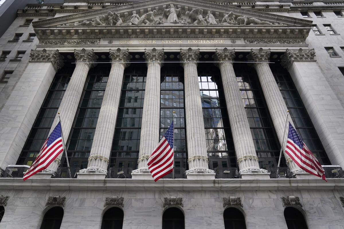 This photo shows the New York Stock Exchange 