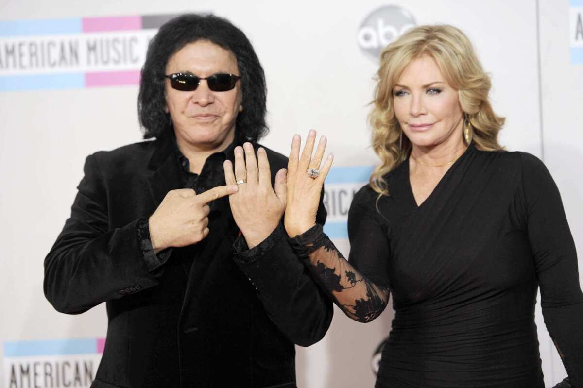 Gene Simmons and wife Shannon Tweed at the American Music Awards in 2011.
