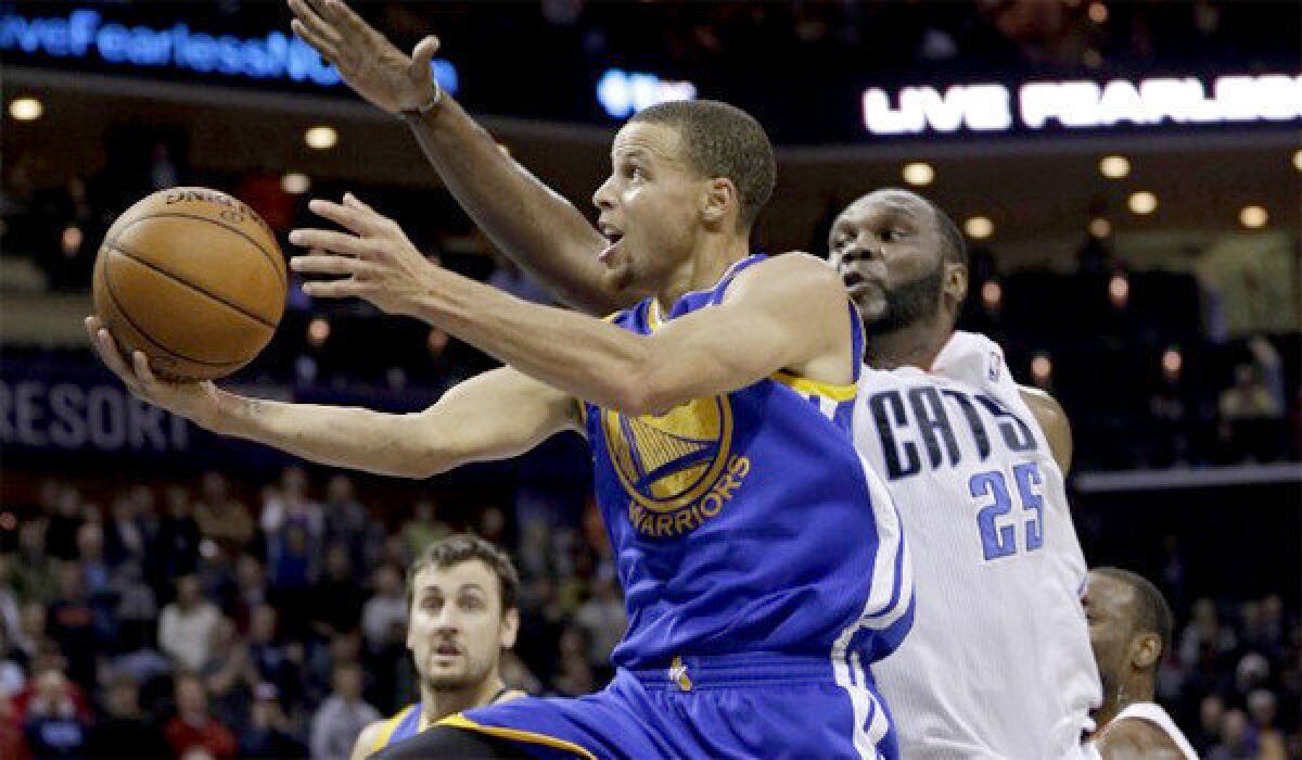 Stephen Curry had 43 points, nine assists and six rebounds in a Golden State Warriors' 115-111 loss to the Charlotte Bobcats.