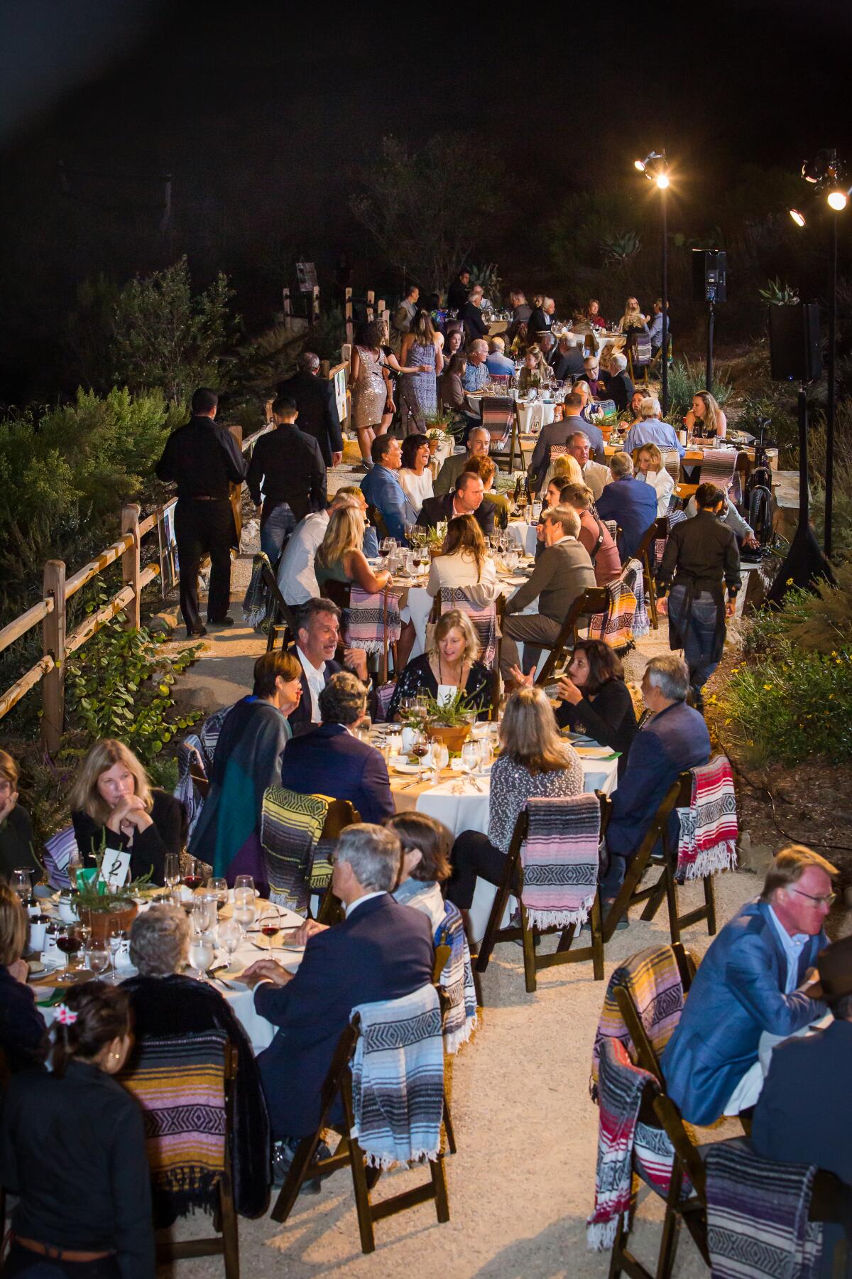 Attendees sit down for dinner during the first gala for Laguna Canyon Foundation on Oct. 21.
