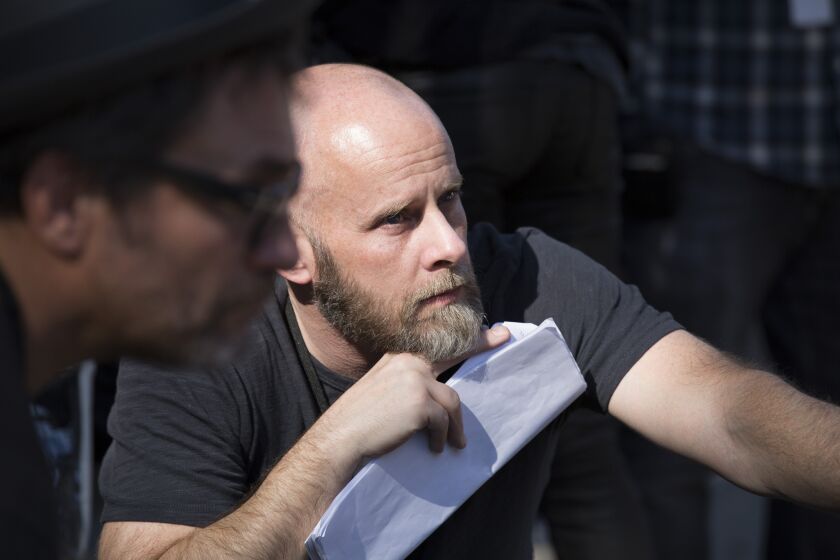 "Fear the Walking Dead" show runner Dave Erickson on the set of the upcoming AMC series.