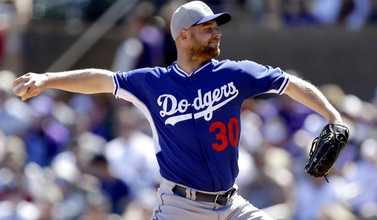 Dodgers starting pitcher Chad Gaudin