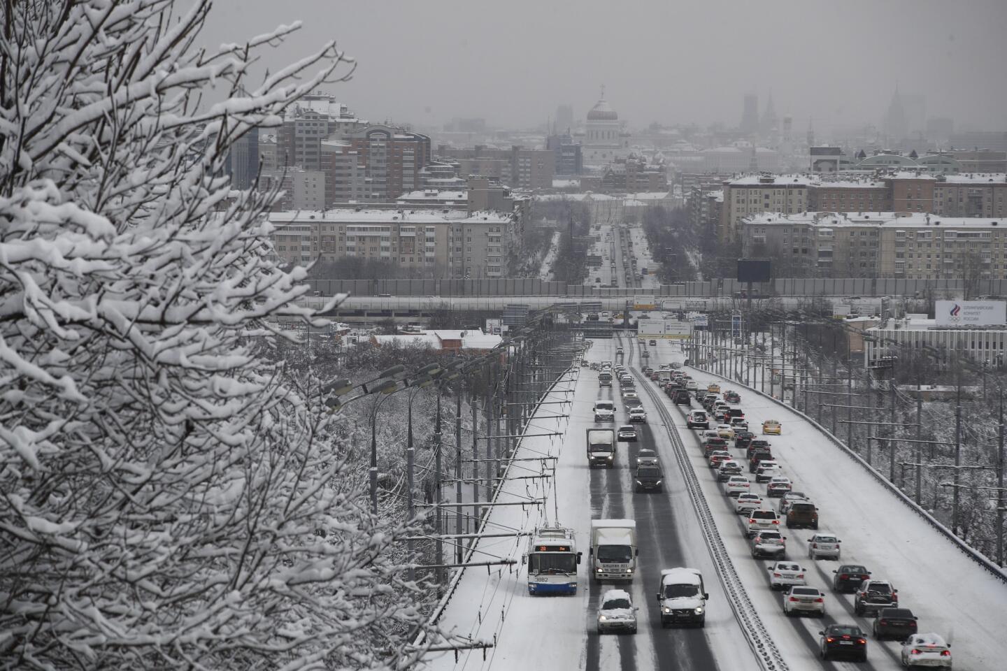 Record snowstorm in Moscow