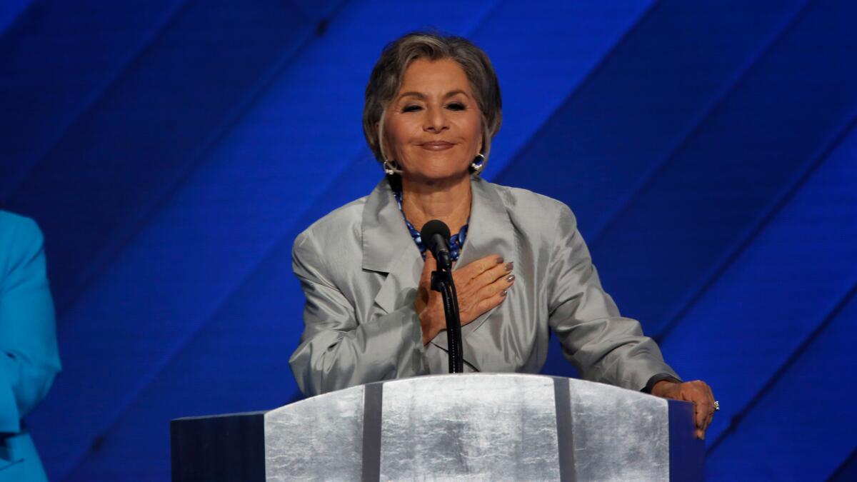 Senator Barbara Boxer addresses the delegates at the Democratic National Convention on July 28. Boxer announced Thursday she is donating her congressional papers to UC Berkeley.