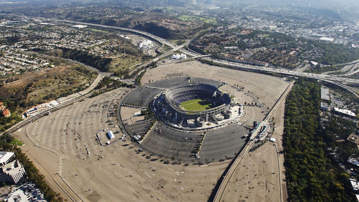 SDSU West and SoccerCity are competing to redevelop the former Qualcomm Stadium site, which sits on 166 acres of land in Mission Valley.