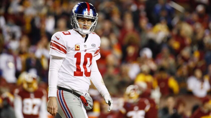 Nfl Giants Bench Eli Manning Will Start Geno Smith Los Angeles