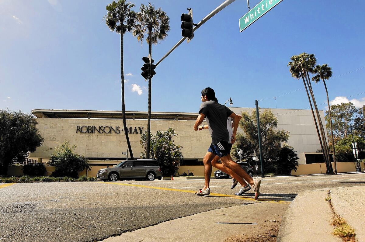 The former Robinsons-May store near the intersection of Wilshire and Santa Monica boulevards in Beverly Hills has been unoccupied for nearly a decade.