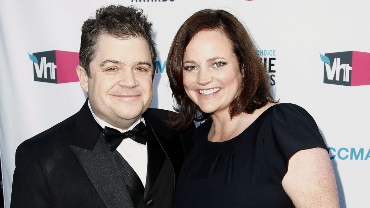Michelle McNamara at the Critic's Choice Movie Awards in 2012 with her husband Patton Oswalt.