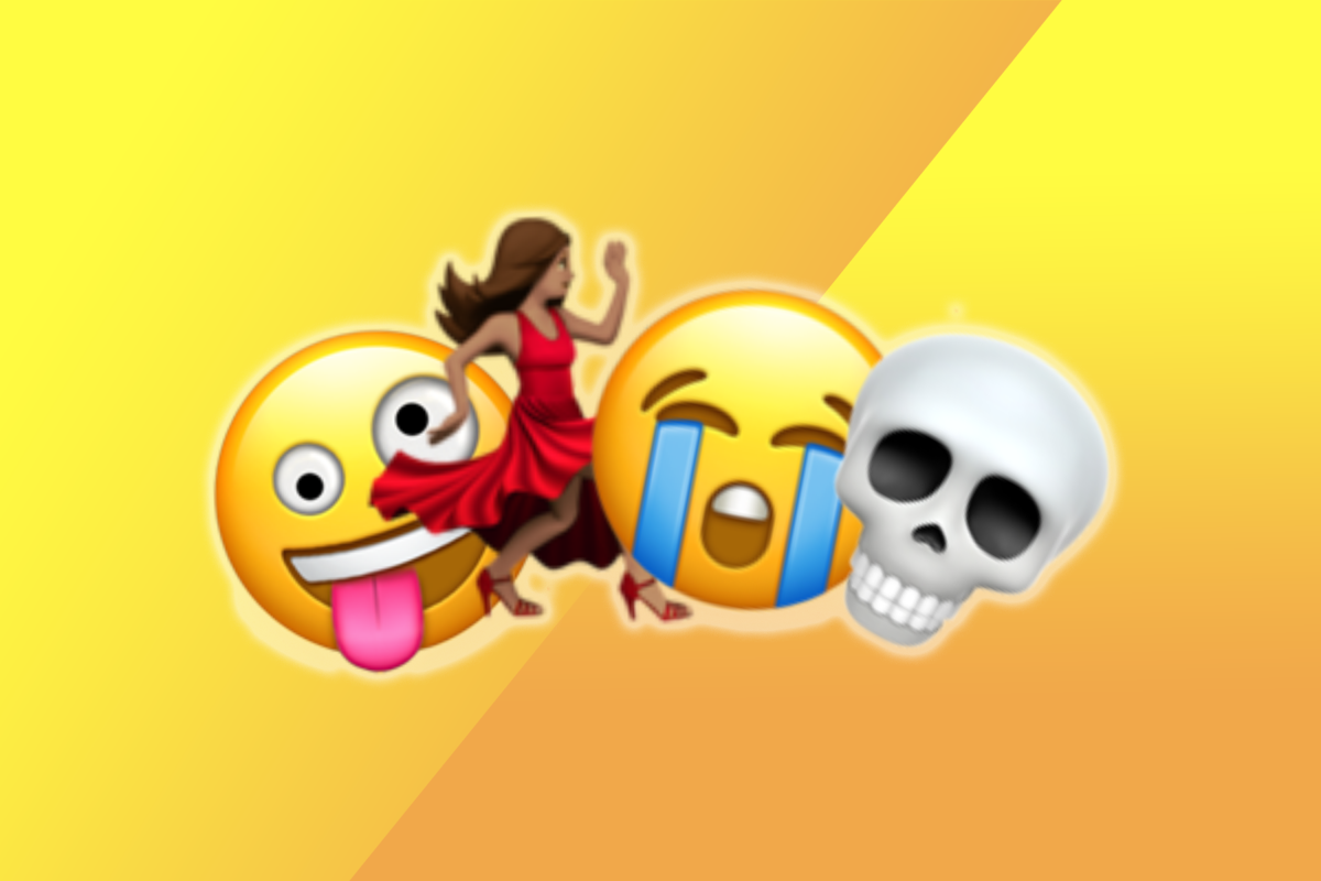 Various emojis conveying humor