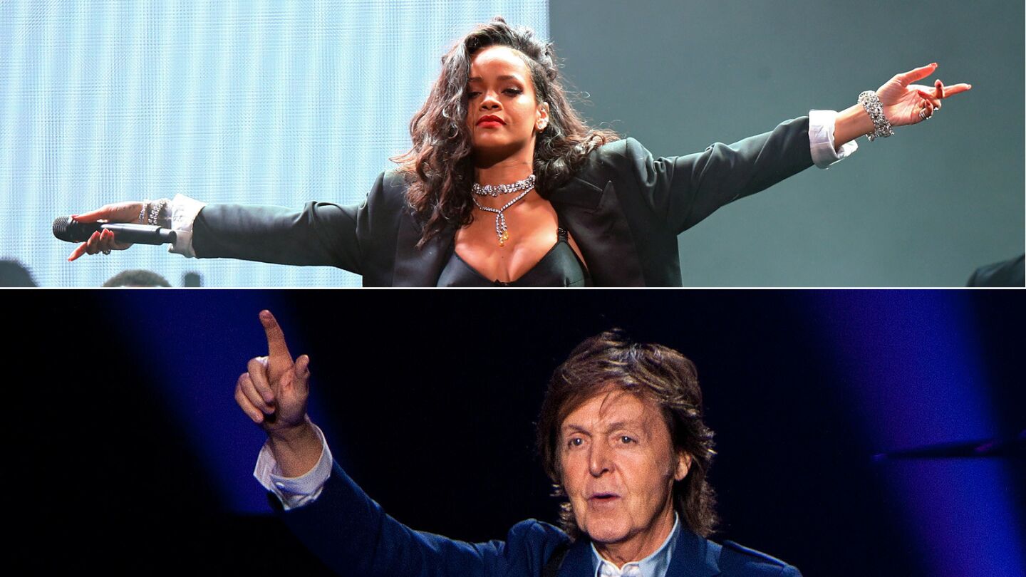 Rihanna and Paul McCartney, along with Kanye West, are set for a world-premiere performance of Rihanna's "Fourfiveseconds."