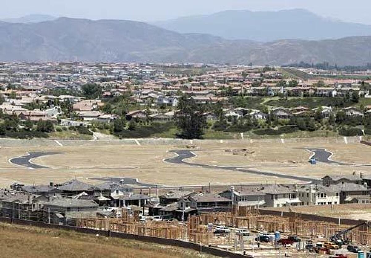 A planned community in Temecula under construction in May.