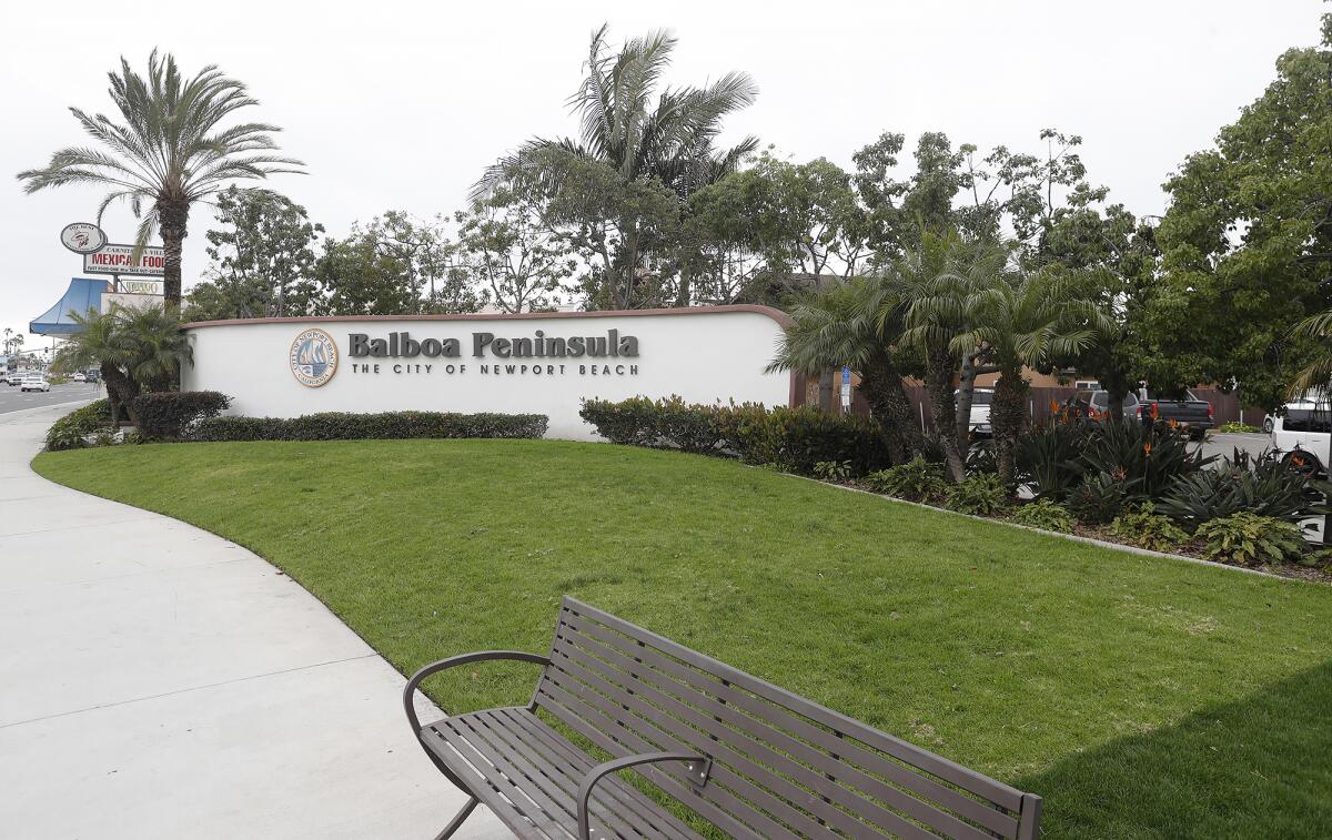 Construction was completed in Gateway Park, which is the entrance to the Balboa Peninsula in Newport Beach.