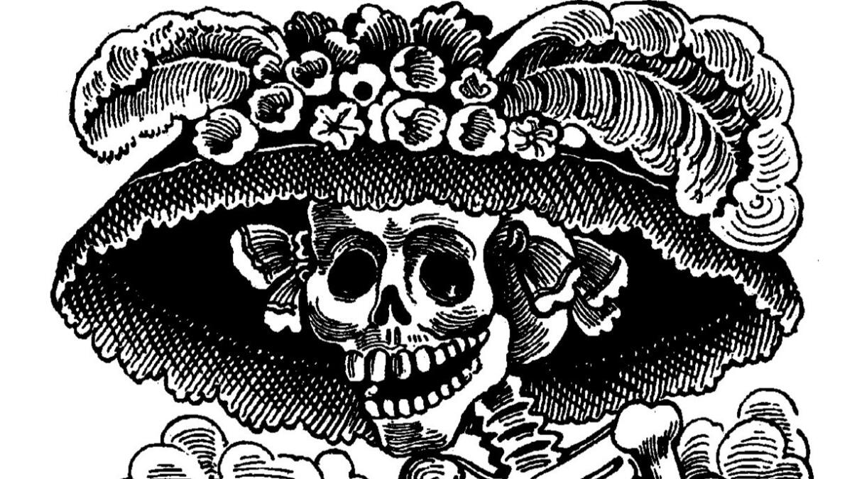 "Calavera Catrina," or the"Dapper Skeleton,"was created by Mexican cartoon illustratorJos Guadalupe Posada and has become the symbol of the Day of the Dead. (Nahmias-Chamberlin Posada Collection)