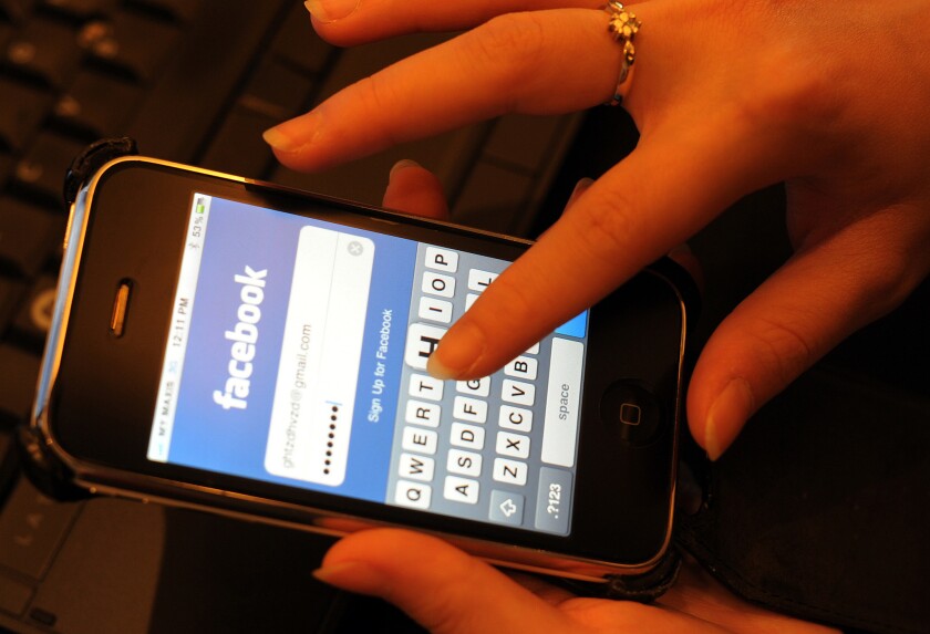 Petition Against Passwords encourages consumers to voice their frustration with passwords. Above, a Facebook user enters her password for the social network.