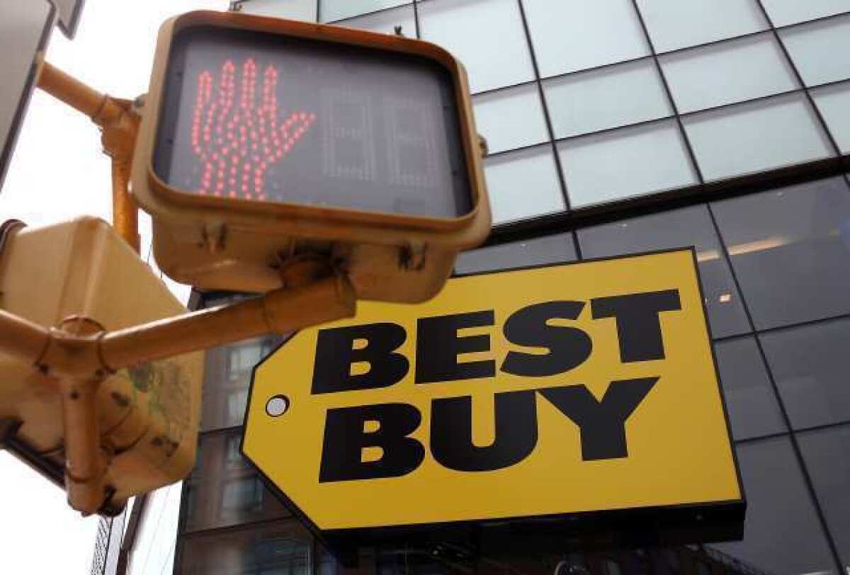 A Best Buy store in New York City. The electronics retailer has selected a search squad to find former CEO Brian Dunn's replacement.