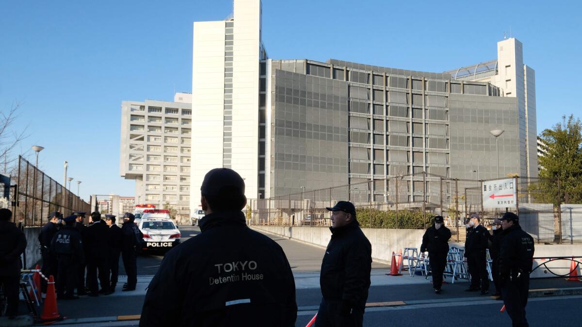 The Tokyo Detention House, where former Nissan chairman Carlos Ghosn was being held after being arrested a year ago.
