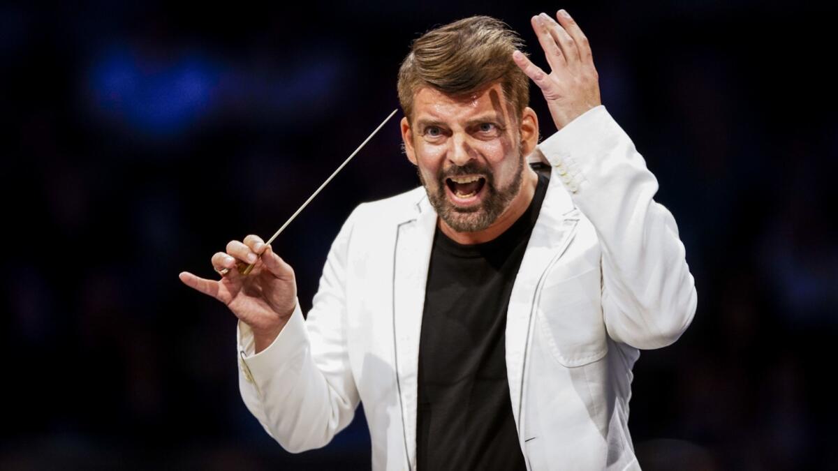 Matthias Pintscher conducts the Los Angeles Philharmonic on Tuesday at the Hollywood Bowl.
