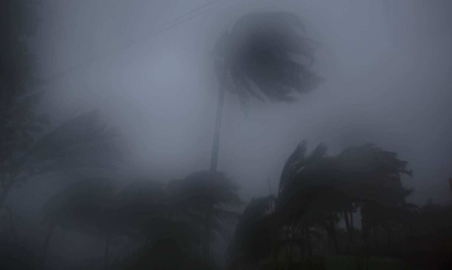 The high winds and rain of Hurricane Matthew roar over Baracoa, Cuba, on Oct. 4, 2016.