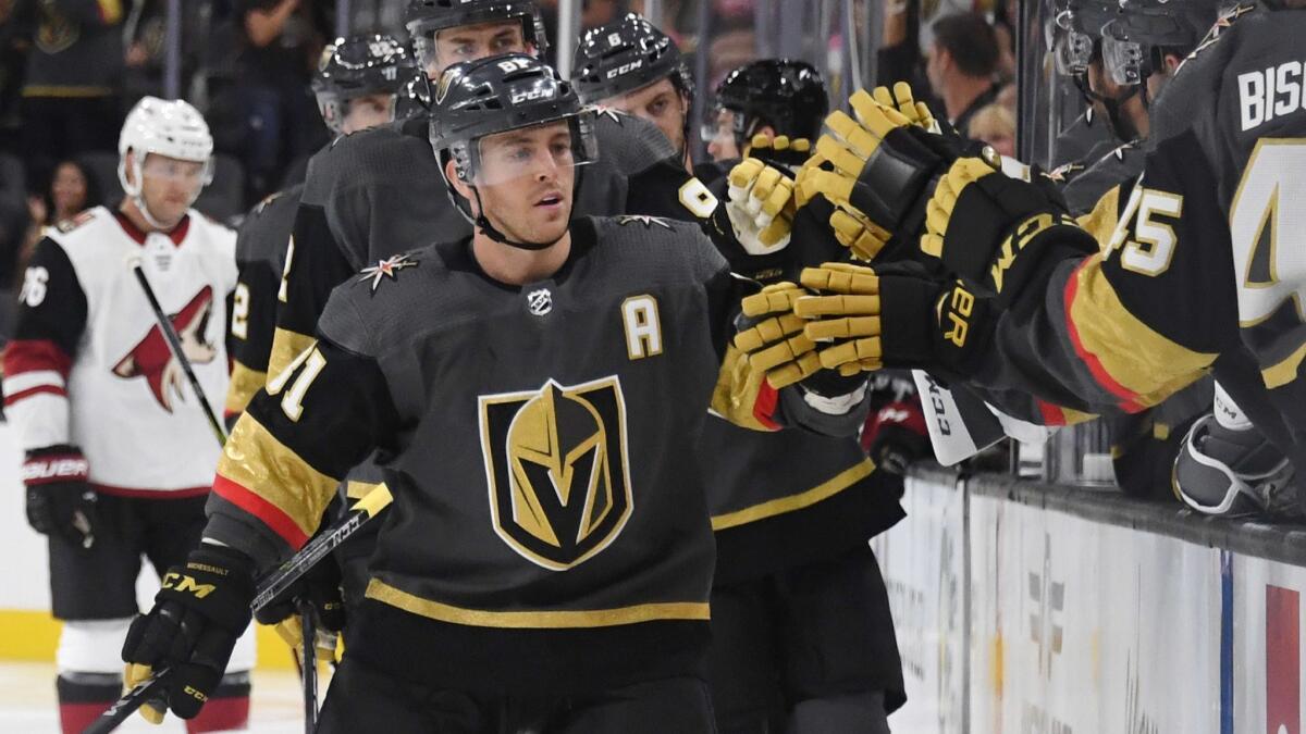 Vegas' Jonathan Marchessault is listed at 5-9 but scored 27 goals and had a career-high 75 points last season for the Golden Knights.