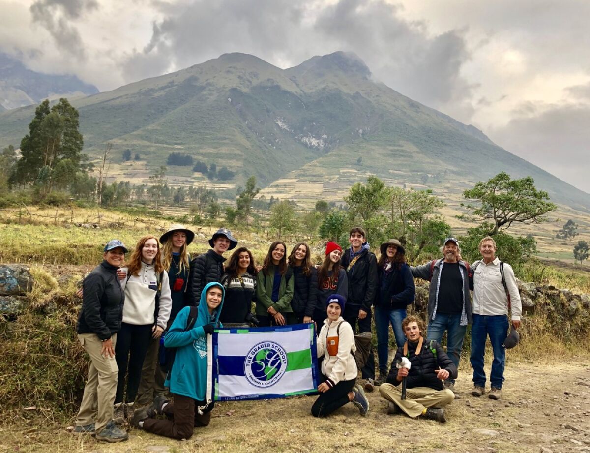 Grauer students studying plant medicine in the Andes Mountains in Ecuador.