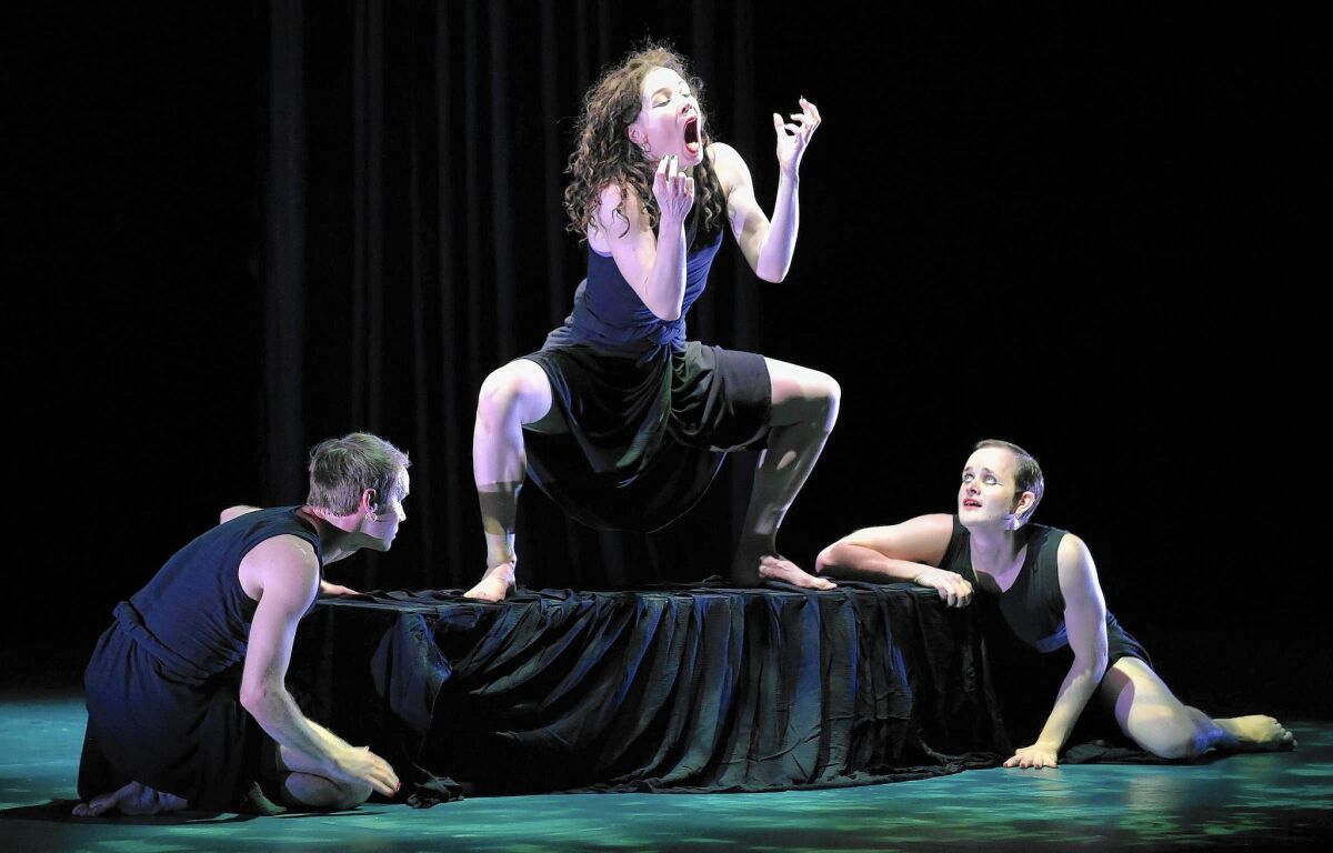 Members of the Mark Morris Dance Group perform "Dido and Aeneas," a partial retelling of Virgil’s epic poem “Aeneid,” at the Irvine Barclay Theatre.
