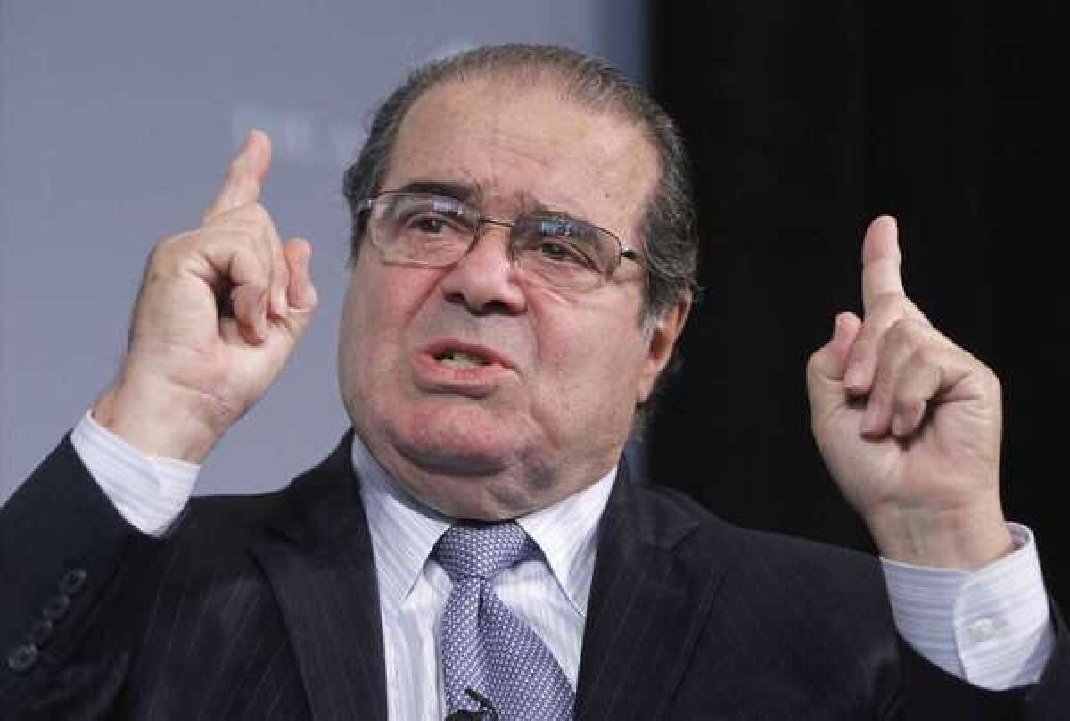 Supreme Court Justice Antonin Scalia at the Washington Ideas Forum at the Newseum in Washington.