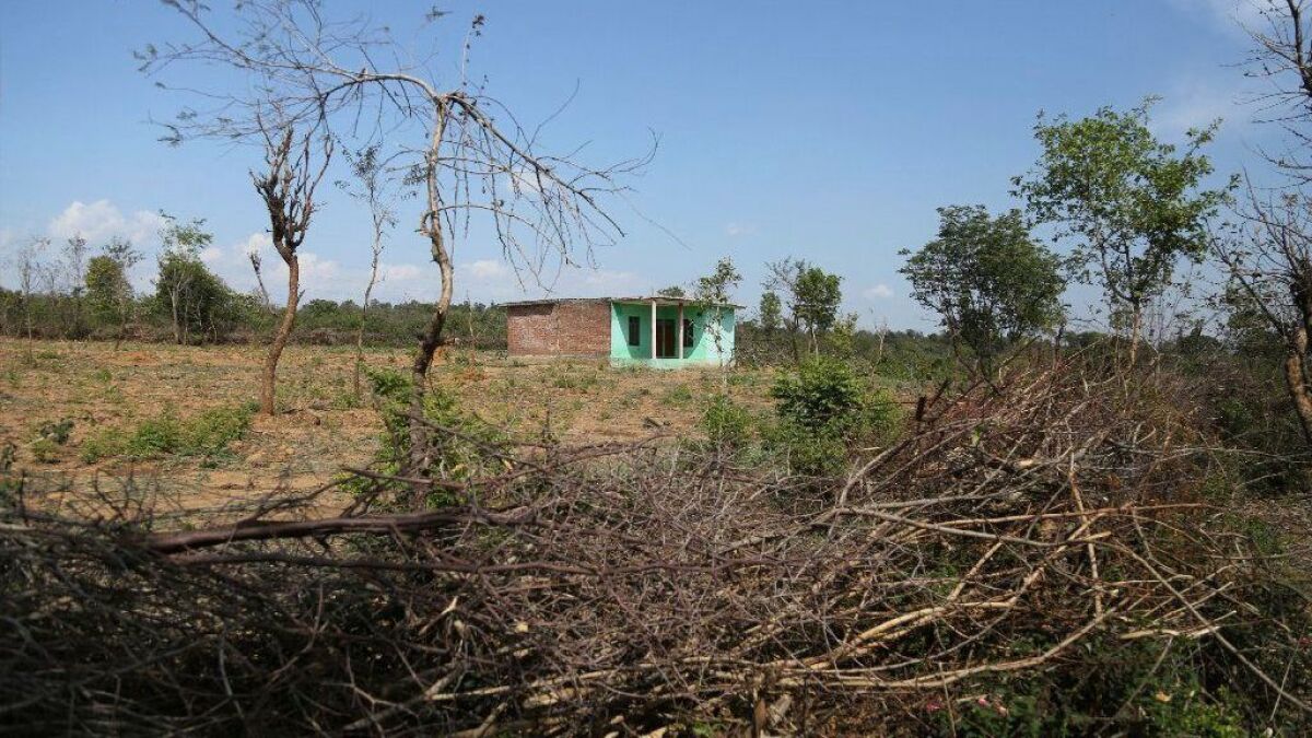 The house of 8-year-old Asifa, who was raped and killed, stands abandoned at Rasana village in Kathua district on April 13, 2018.