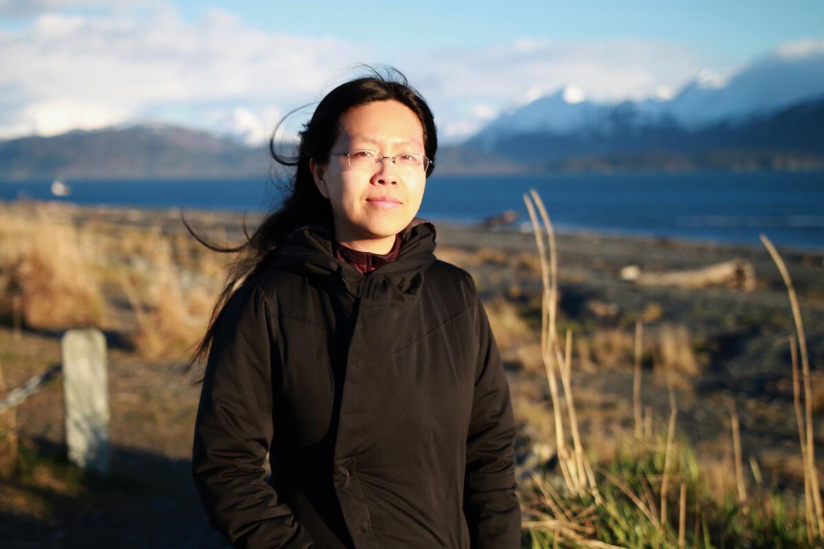Mingming Yang is seen in Homer, Alaska.