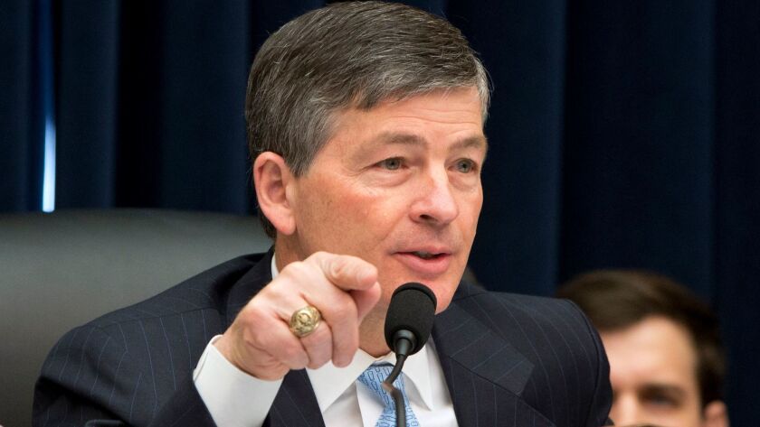 House Financial Services Committee Chairman Rep. Jeb Hensarling, R-Texas speaks in May on Capitol Hill in Washington.