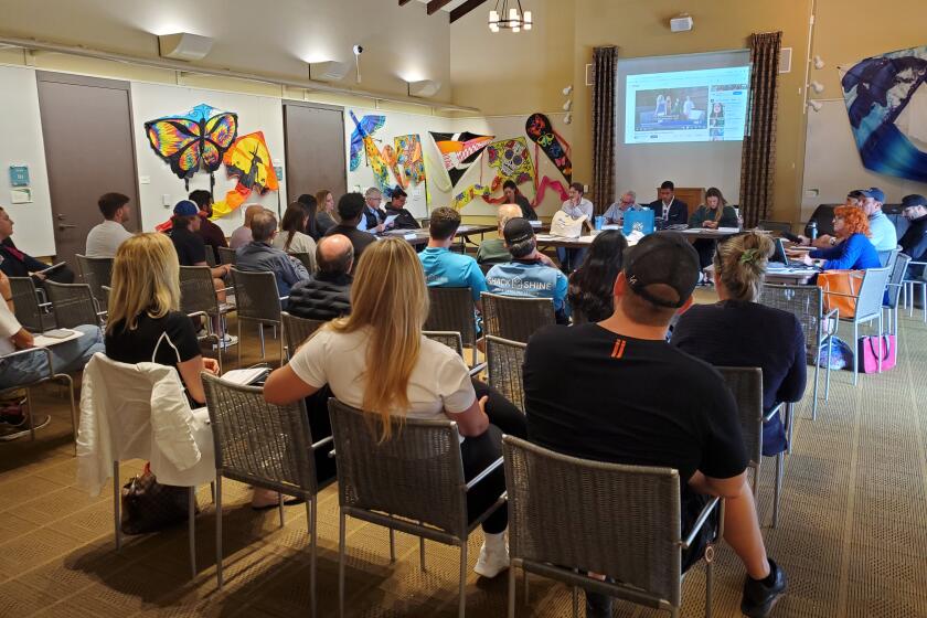 The La Jolla Village Merchants Association meets at the La Jolla/Riford Library on May 8.
