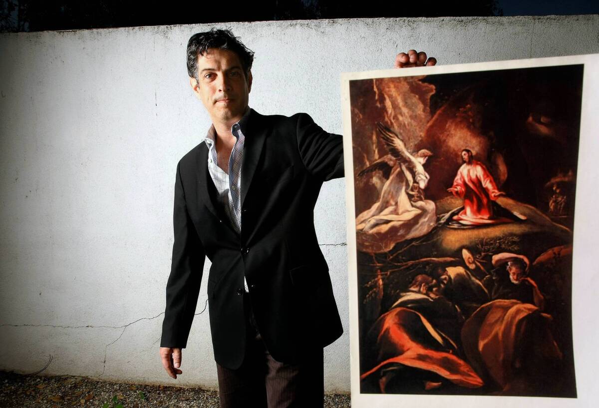 David de Csepel with a copy of an El Greco work his great-grandfather possessed.