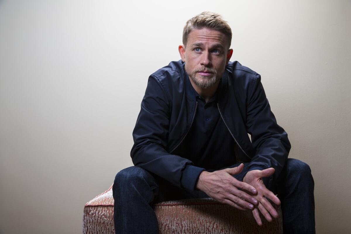 Actor Charlie Hunnam at the Four Seasons Hotel to promote the movie "Lost City of Z."
