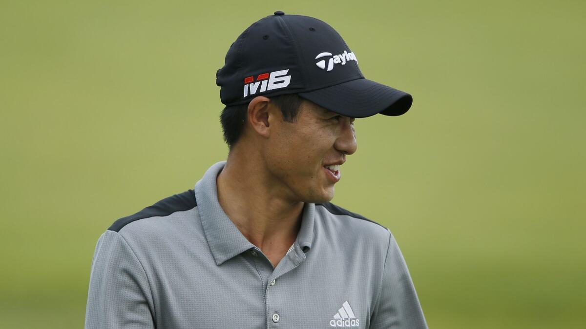 Collin Morikawa of La Cañada looks on during the final round of the 3M Open at TPC Twin Cities on July 7 in Blaine, Minn. He tied for second with Bryson DeChambeau, both shooting 20-under-par 264 over the three-day tournament.